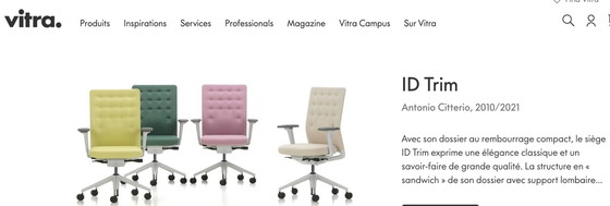 Image 1 of Tavolo da ufficio "Joyn 1" di Ronan & Erwan Bouroullec + poltrona da ufficio e piedistallo mobile di Antonio Citterio