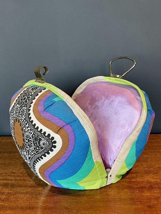 Image 1 of Theemuts retro con patrón psicodélico jaren 70