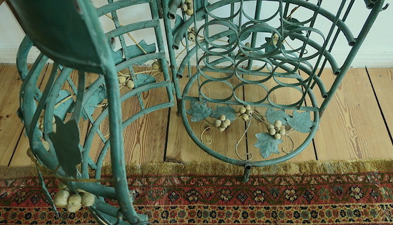 Image 1 of Portabottiglie a cupola in foglia di vite in stile Boho fiorentino del Mid Century, 1960