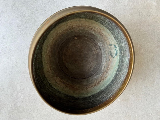 1x Grande vaso da fiori vintage in ottone/rame giallo – Vasi per piante, Brass, Copper (photo 7 of 7)