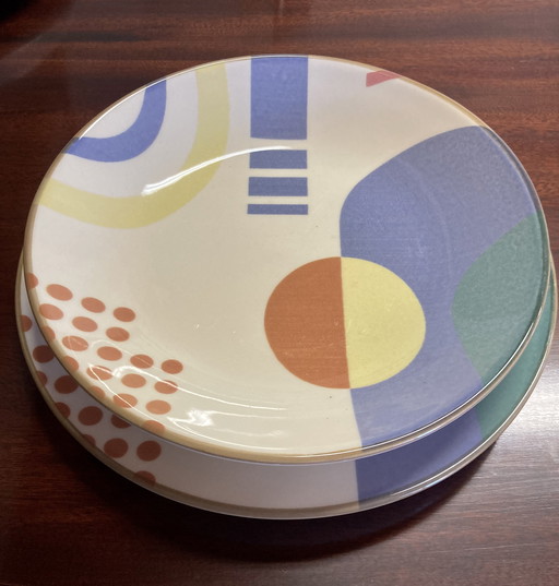 Set of 12 Completely Handmade Plates