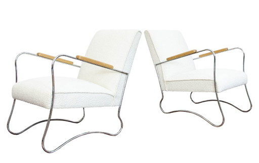 Sillones estilo Bauhaus, años 50, Polonia, juego de 2