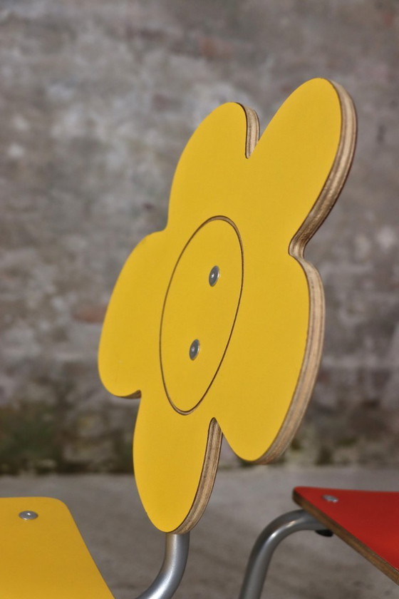 Image 1 of Agatha Ruiz de la Prada – “Agatha Infantil” Children’s Table and Chairs – Set of 4 – Amat-3 – Spain – 1990s