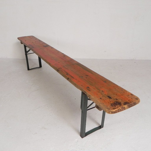 Klappbank, Klappbank für die Terrasse, 215 cm lang, 1960er Jahre