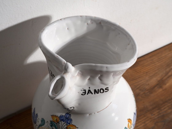 Brocca in ceramica smaltata antica, Impero Austro-Ungarico, Anno 1922, Stoviglie, Nero (foto 2 di 11)