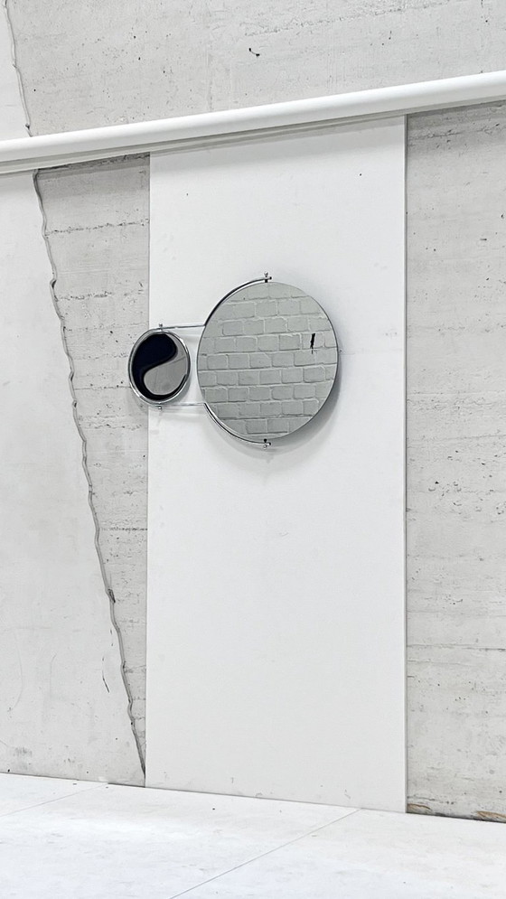 Espejo de pared con lupa giratoria, de Bieffeplast, Italia, década de 2000. – Chrome, Glass (photo 19 of 19)