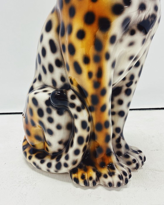 Image 1 of Leopardenskulptur aus Keramik