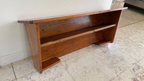 Image 1 of Geometrische wandplank massief eiken VINTAGE