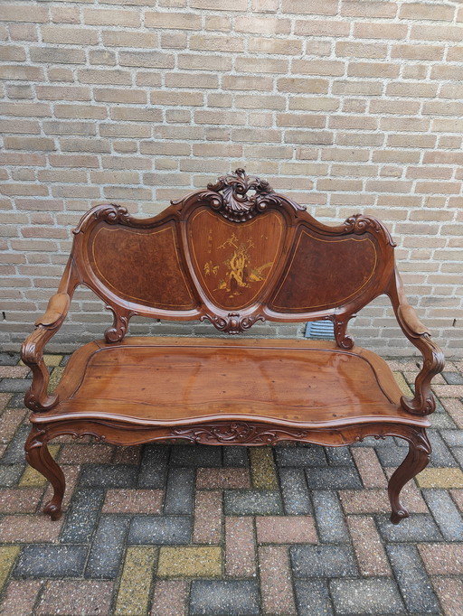 Sofá antiguo restaurado estilo Napoleón 111 chino/francés