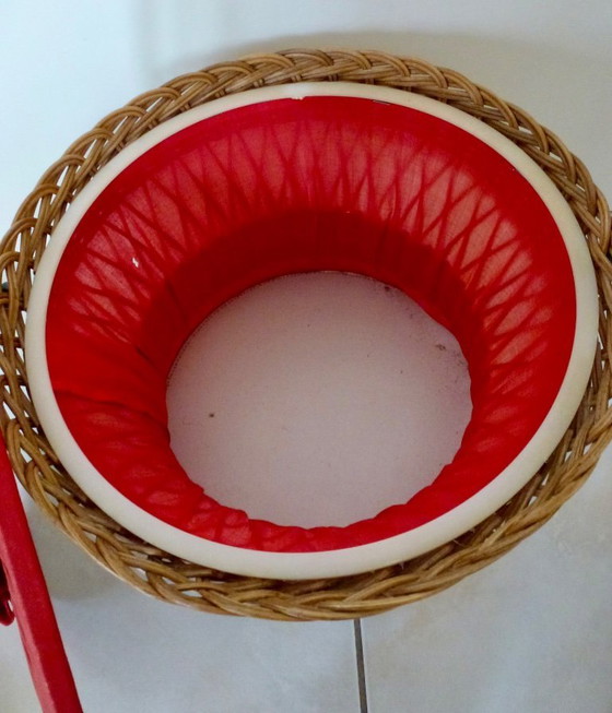 Image 1 of Leuke vintage jaren 70 naaimand / naaikorf, origineel en compleet.