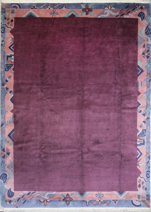 Original Modern Designer aus Hochlandwolle Teppich Nepal 410 x 300 cm