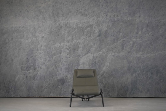 Image 1 of Donovan Grey Leather Chaiselongue By Giuseppe Vigano For Cattelan , Italy 2000’s