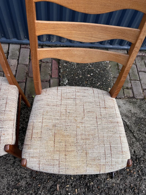 Image 1 of 6 Piece Vintage Dining Chairs Teak Danish