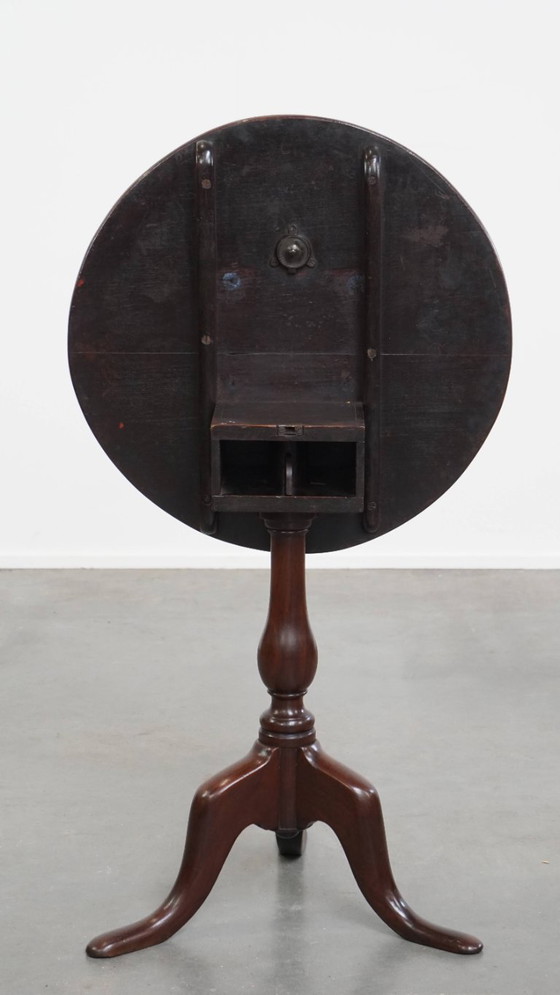 Image 1 of Antiker englischer runder offener Vogelkäfig mit kippbarer Tischplatte/Weintisch