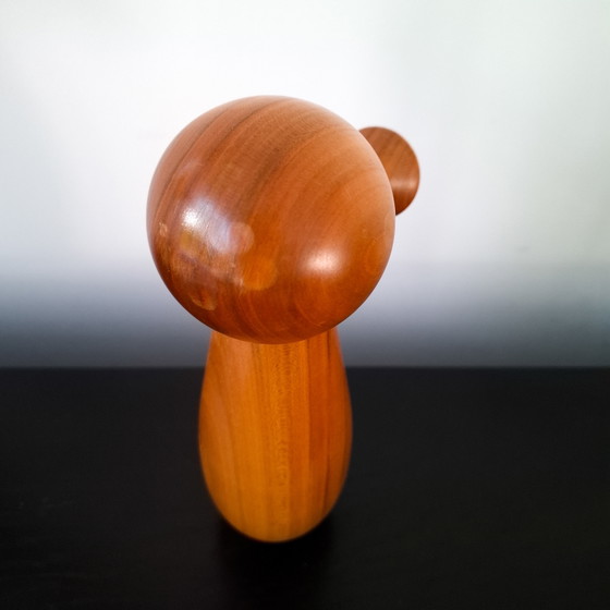 Image 1 of Vintage houten trompetvogel Deens design