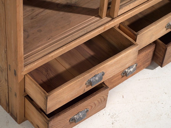 Antique Japanese cedar tea cabinet (Cha Tansu) – Taisho / Showa – circa 1912–1945 #32 – Storage cabinet (photo 31 of 40)
