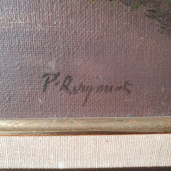 Image 1 of Oil painting landscape – P. Reynaerts – 69 × 79 cm