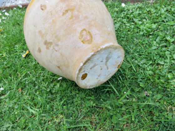 Image 1 of Jarra de agua de terracota vidriada amarilla, suroeste de Francia, finales del siglo XIX.