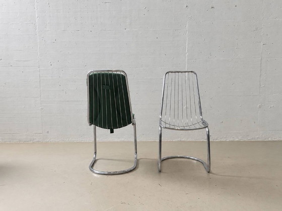 4 Cantilever Wire Chairs in Chrome, 1970s – Side chairs (photo 8 of 15)