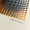 Litografia in edizione limitata e numerata di Victor Vasarely degli anni '70.