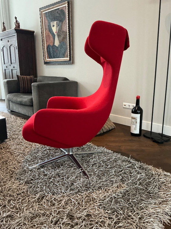 Vitra Grand Repos Red Fabric (As New) – Armchairs, Chrome, Textile (photo 3 of 8)