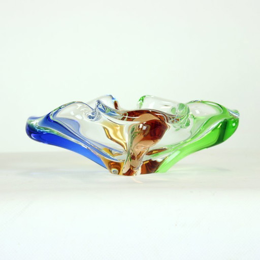 Design Art Rhapsody Collection Glass Bowl By Frantisek Zemek, Czechoslovakia 1960s