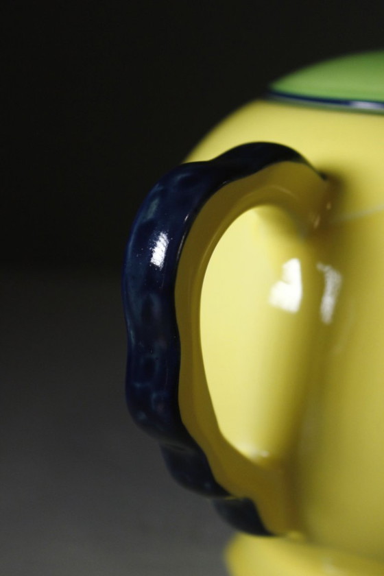 Image 1 of KG Lunéville - Multicolored modernist design teapot, France, 20th century