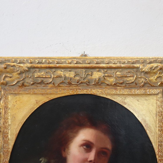 Image 1 of Mythologische Figur der Mänade, Ölgemälde auf Leinwand, Italien, 19. Jahrhundert