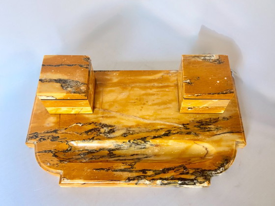 Art Deco Writing Set 'Giallo di Siena' – Decorative Objects, Copper, Marble (photo 8 of 10)