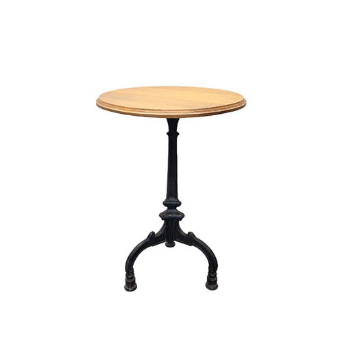 Antique French cast iron bistro table, late 19th century