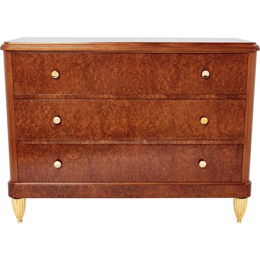 Commode vintage en loupe d'Amboyna, 1940