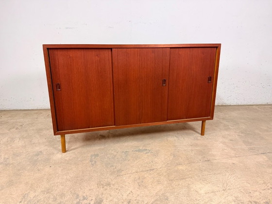 Image 1 of Commode en teck de Kajsa & Nils Nisse Strinning for String, années 1960