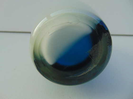 Image 1 of Vaso in blu, bianco e oro