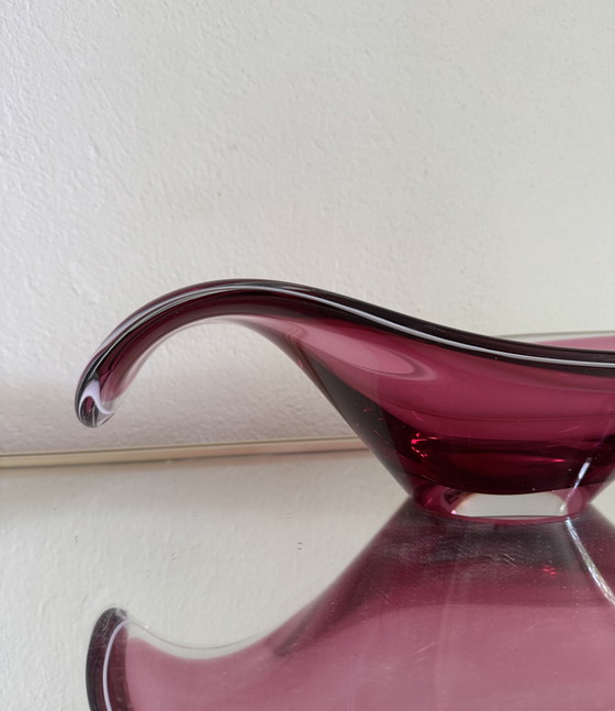 Image 1 of Paul Kedelv Scandinavisch geblazen glazen schaal uit de jaren 50