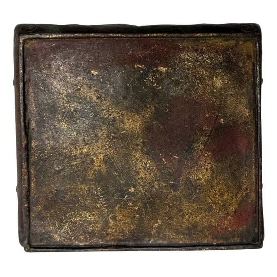 Antiguo Quemador de Incienso Chino Fangding de Bronce con Pedestal – Set de 3 Piezas – Dinastía Qing Tardía (photo 11 of 11)