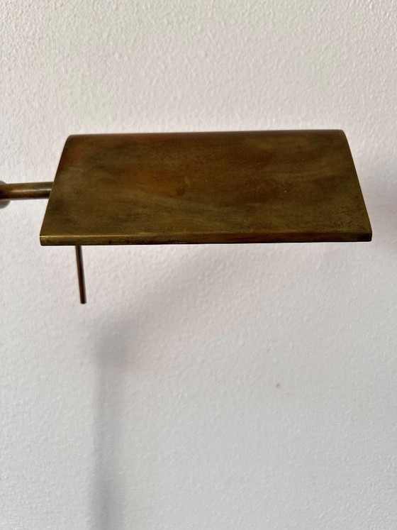 Image 1 of Vintage brass banker's floor lamp