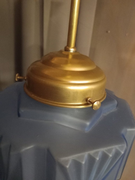 Image 1 of Art-Déco-Plafondlampe „Wolkenkratzer“, 1920-1930.