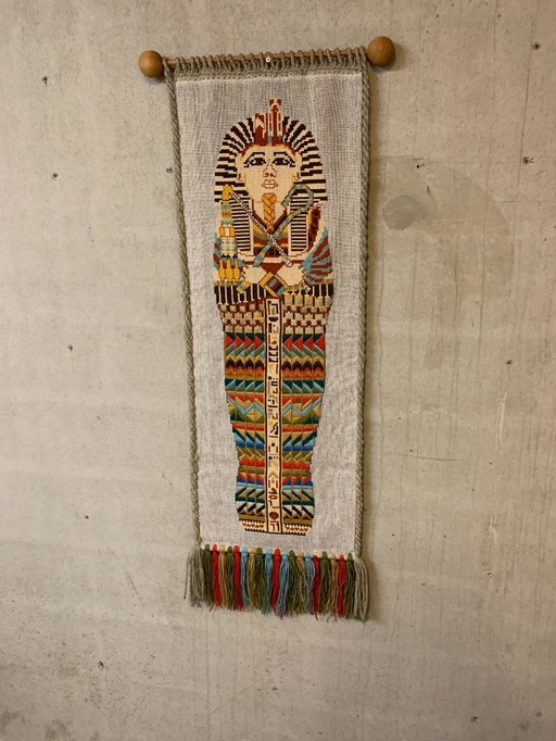 1970s wall tapestry with sphinx