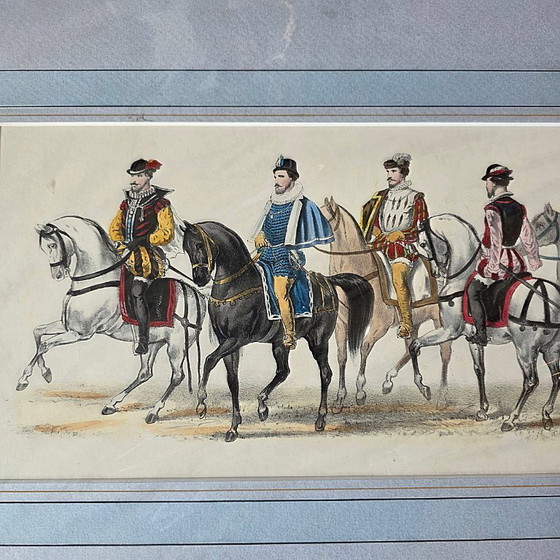 Image 1 of Handkolorierte Lithografie von Pieter Willem Marius Trap