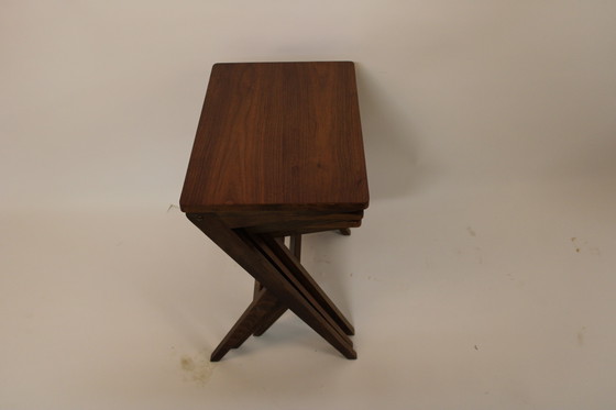 Image 1 of Vintage bijzettafeltjes ‘nesting tables’ mid century 
