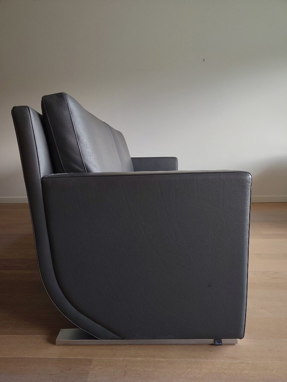 Image 1 of Leolux 3- en 2,5-zit in grijs kalfsleer