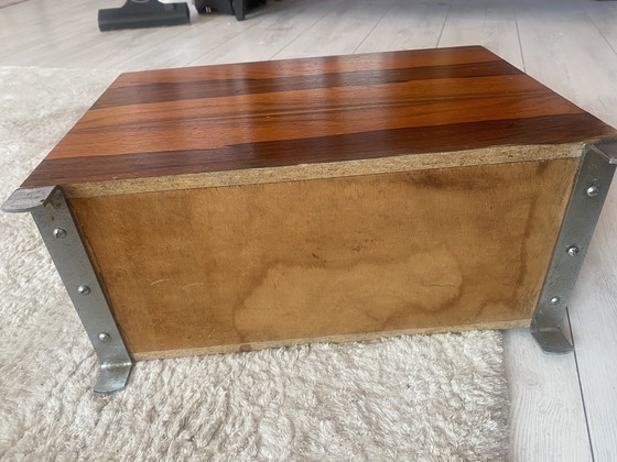 Image 1 of Portagiornali di metà secolo in palissandro e cromo