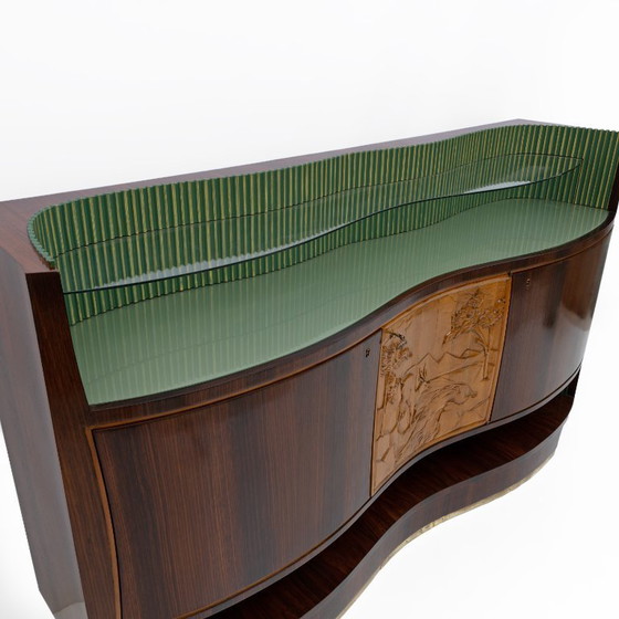 Image 1 of Vittorio Dassi Mobile bar moderno Mid-Century, Italia, anni '50