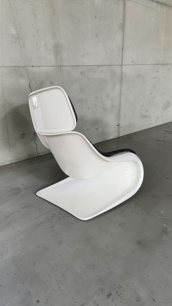 Targa Chair, Klaus Uredat, Lounge Chair, 1970s, Horn, Chairs and lounge chairs, Fiberglass, Skai, Black (photo 4 of 10)
