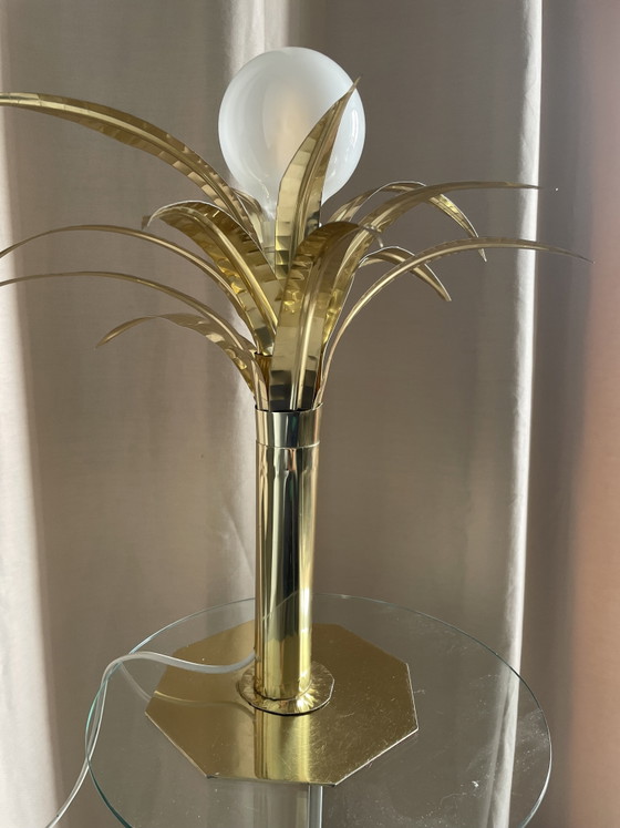 Image 1 of Vintage Palm Tree Lamp in Solid Brass from the 1970s, attributed to Bottega Gadda (Carlo Giorgi style)
