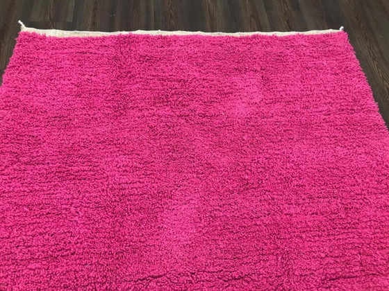 Image 1 of Handgeknüpfter rosa marokkanischer Boujaad-Teppich – 3 x 2 m