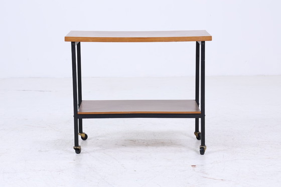 Image 1 of Vintage serving trolley from the 60s | Mid - Century table telephone table side table retro #05-25