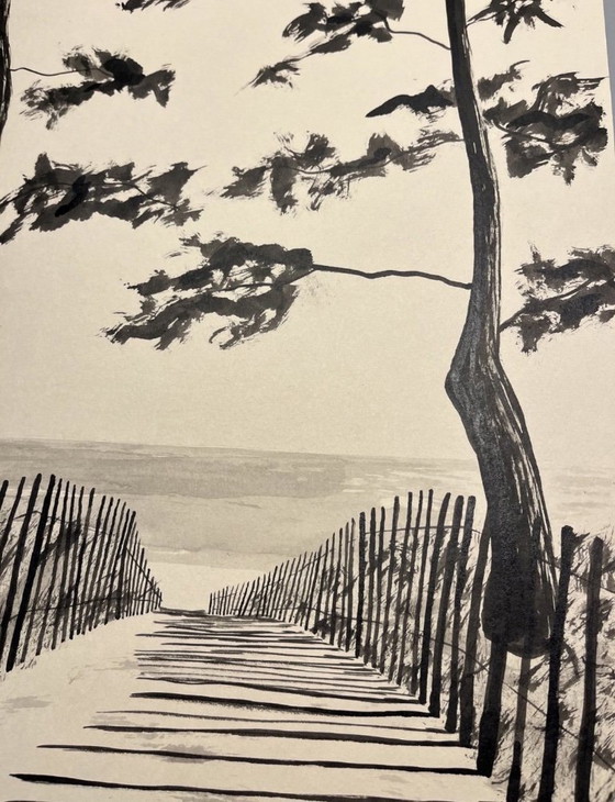 Image 1 of Inchiostro di china su carta naturale da 250 g, formato 40x30 cm