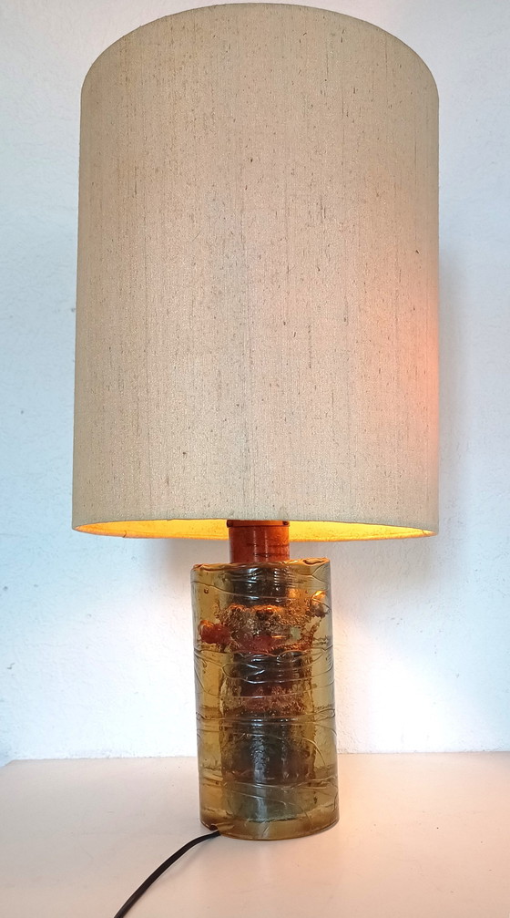 Image 1 of Grande lampe de table en verre des années 60
