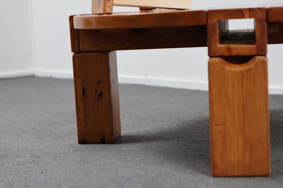 Image 1 of Brutalist Pine Coffee Table from Karl Andersson & Söner, Sweden, 1970s